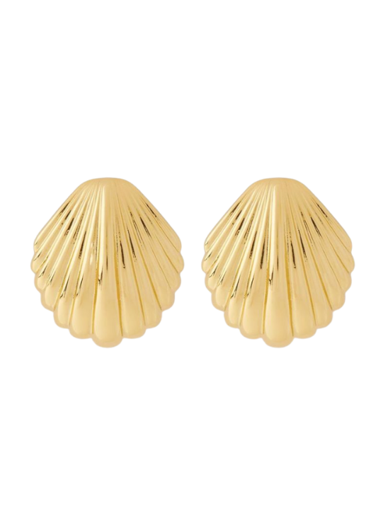 ANNI LU, 18ct Gold-Plated Ocean Treasure Stud Earrings