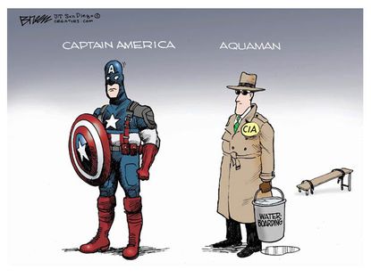 Political cartoon CIA torture