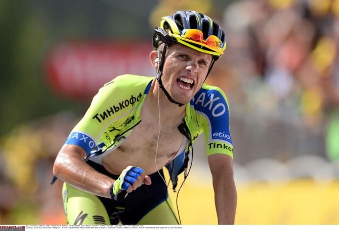 Rafal Majka celebrates his victory