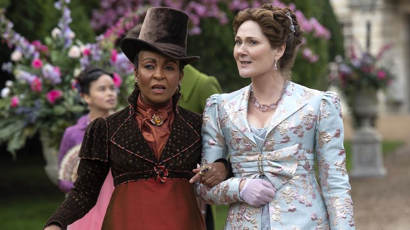 Bridgerton. (L to R) Adjoa Andoh as Lady Danbury, Ruth Gemmell as Lady Violet Bridgerton in episode 402 of Bridgerton. Cr. Liam Daniel/Netflix &copy; 2025