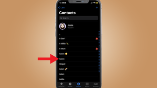 how to open the contact card on iphone to block a number
