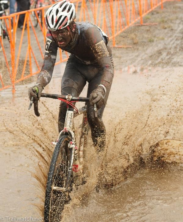 Luke Haley had the distinction of getting muddier than any other rider