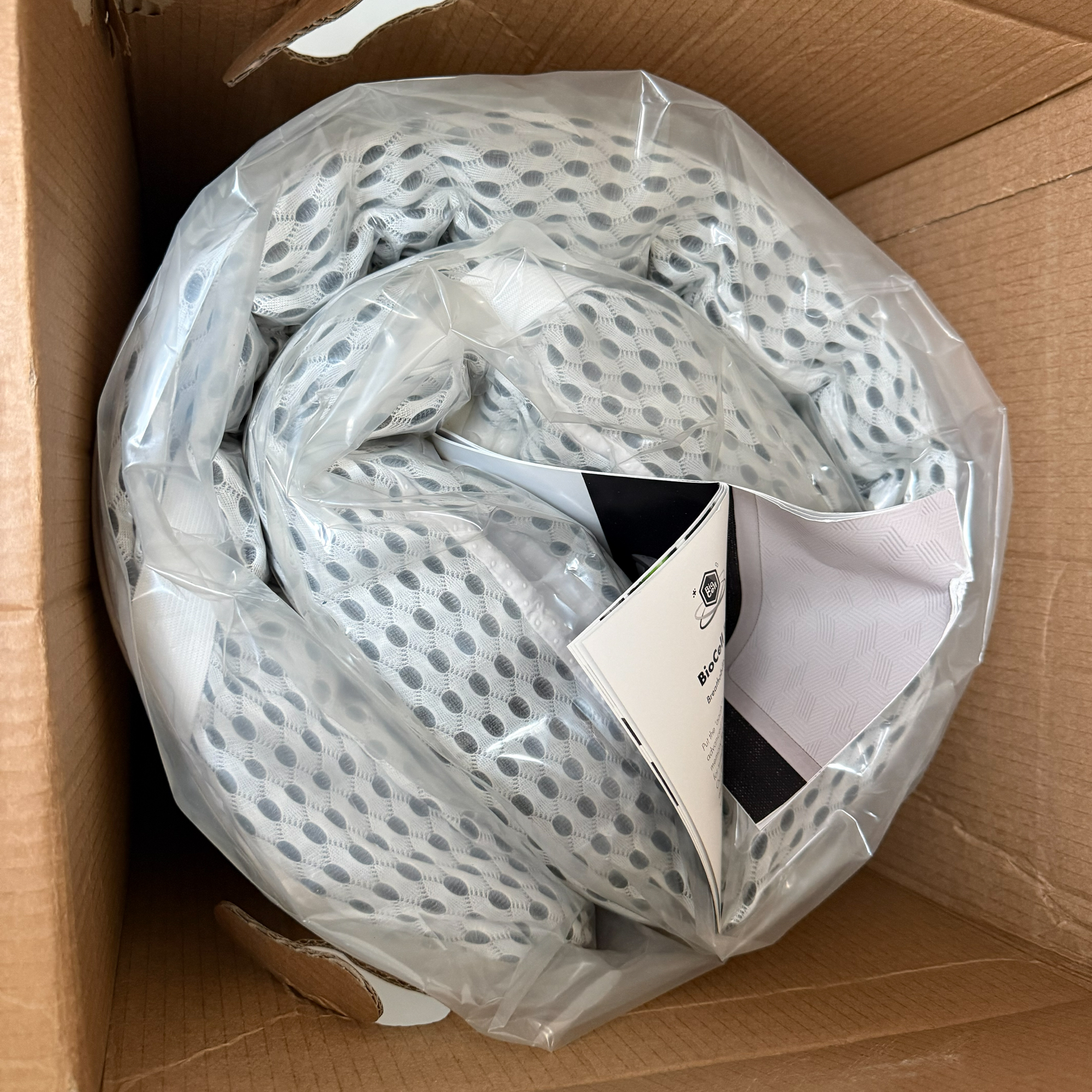 Panda Hybrid Bamboo Mattress Topper being tested