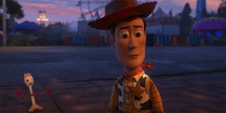 Woody looking sad in Toy Story 4
