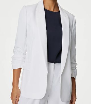 M&S Ruched Sleeve Blazer