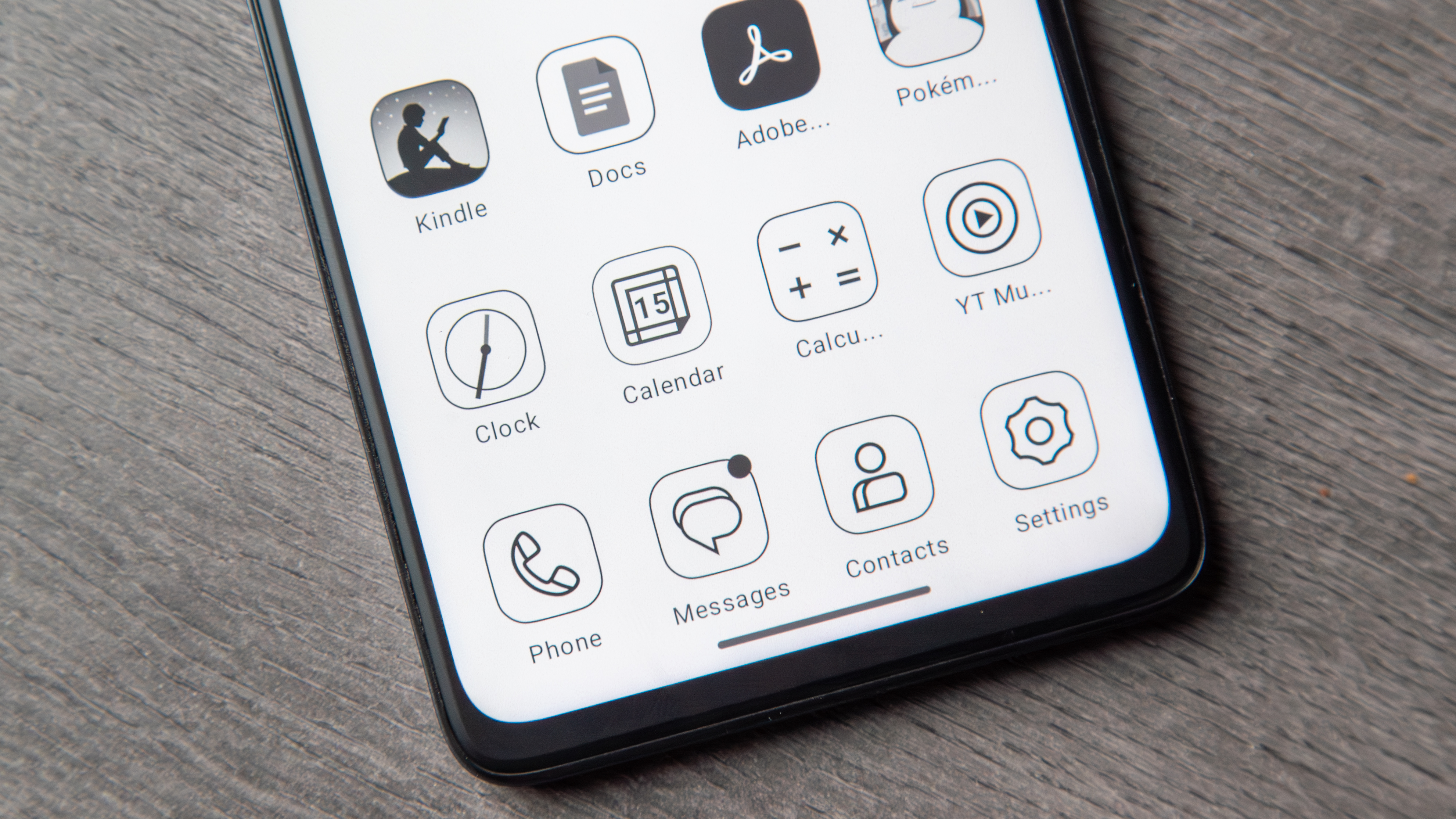 TCL 60 XE NXTPAPER apps in Max Ink Mode