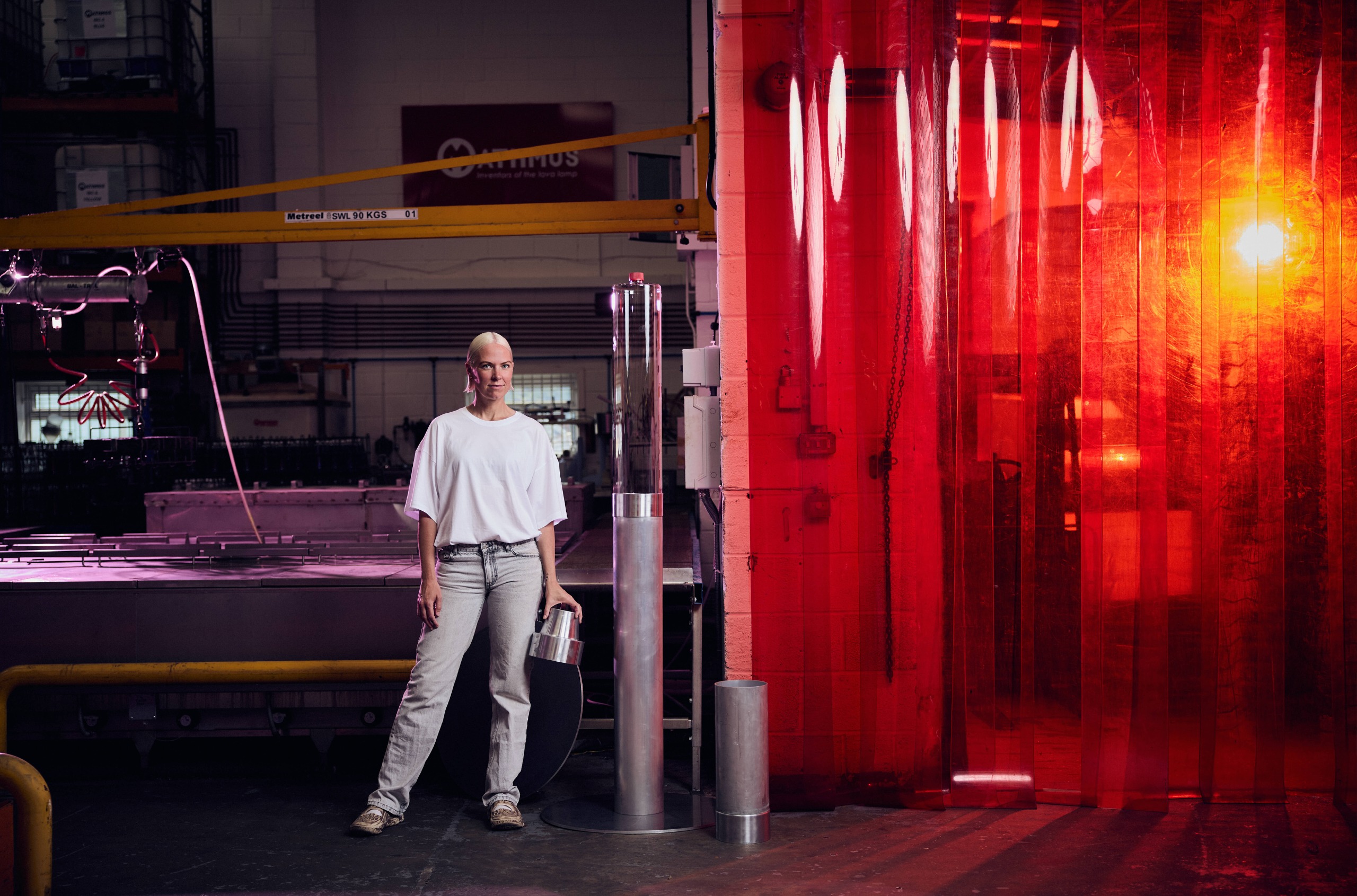 Sabine Marcelis with lava lamps for Mathmos
