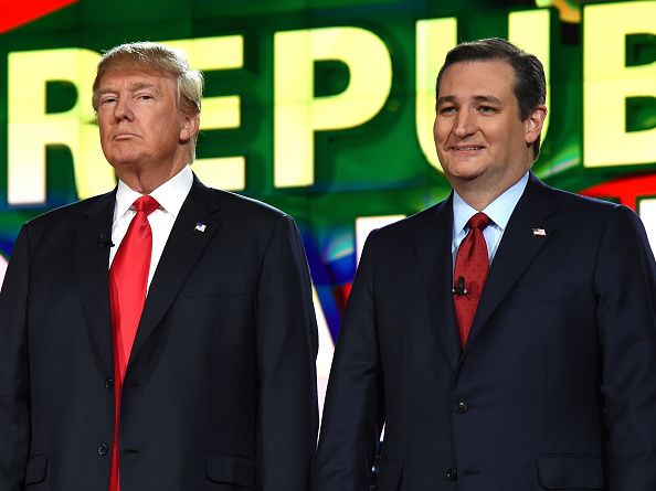 Donald Trump and Ted Cruz