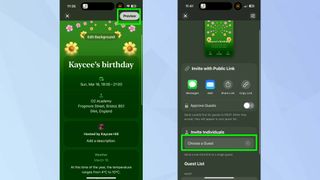 Previewing Apple Invite 