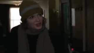 Christina Hendricks in a knot hat in ER