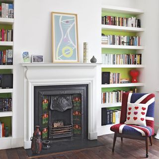 library room with white wall and wooden flooring