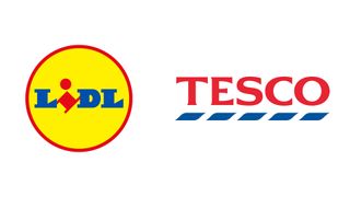 Lidl and Tesco logos