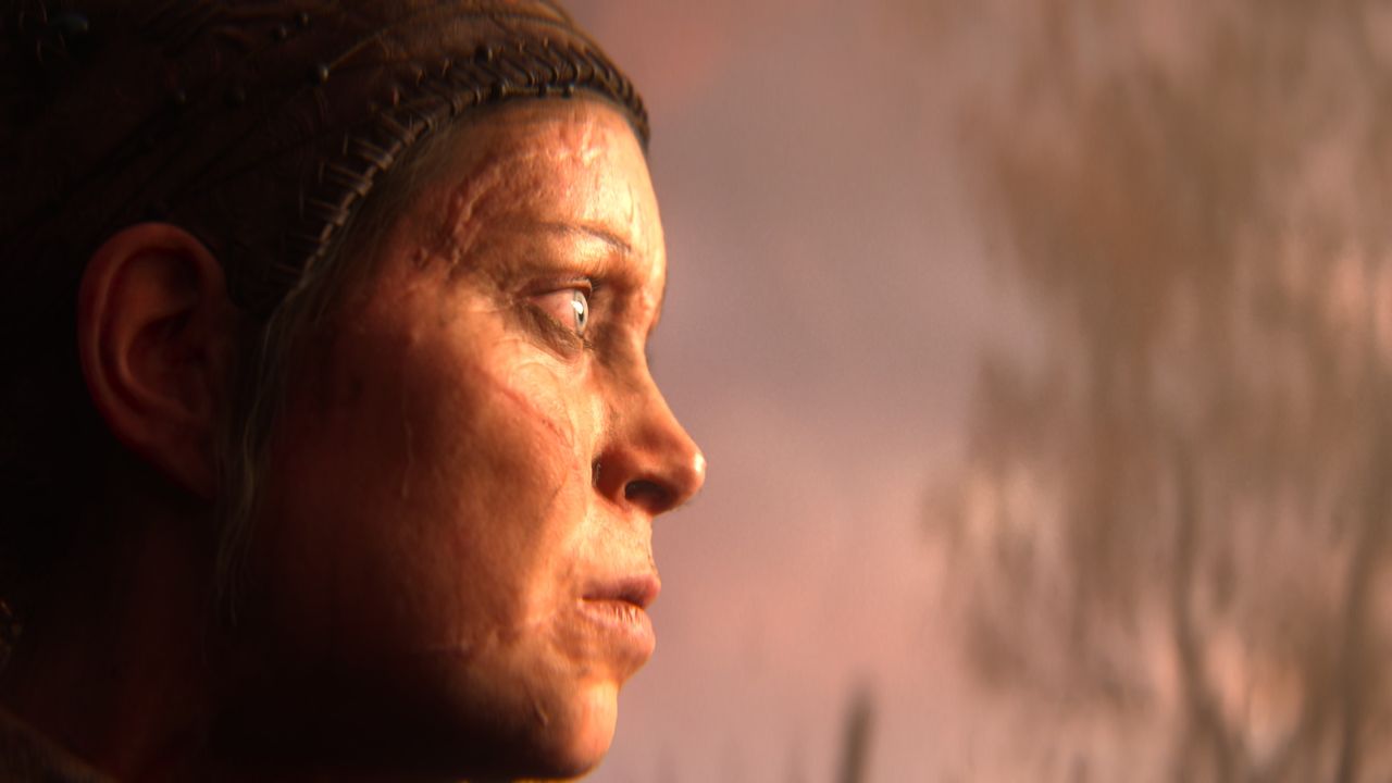 Screenshot of Senua's Saga: Hellblade II running on Xbox Series X, Windows PC, or ASUS ROG Ally.