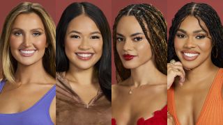 Allyshia Gupta, Ella Del Rosario, Rebekah Garrett, Vicky Nyamuswa from Grant Ellis' The Bachelor Season 29.