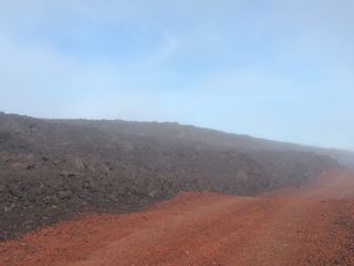 The road up to the HI-SEAS isolation habitat on Mauna Loa.