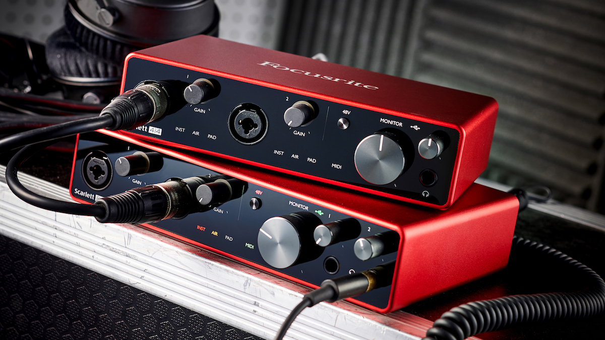How to choose an audio interface: A pair of Focusrite interfaces stacked on top of each other