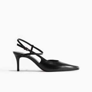 H&M Pointed Leather Court Shoes