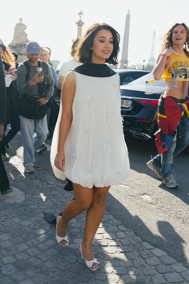 fashion insiders attend day 1 of paris fashion week wearing neutral outfits