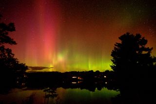 October 2012 Aurora over MacLean Lake, Severn, ON, Canada