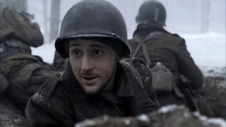 Scott Grimes in combat in Band of Brothers