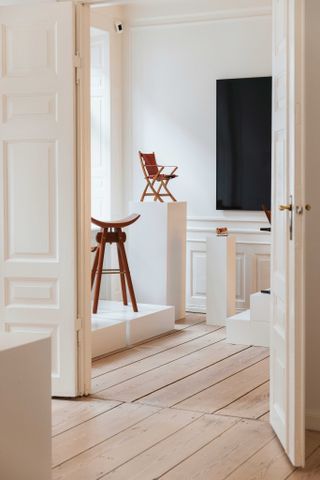 Display of Jens Quistgaard's wooden objects