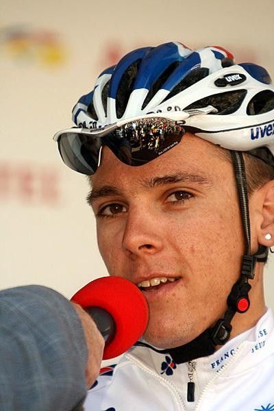 Philippe Gilbert (Fran&ccedil;aise des Jeux) is ever aggressive and the finish suits his style.