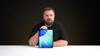 Russian YouTuber Wylsacom unboxing an unreleased Apple iPad Pro with M5 chip.