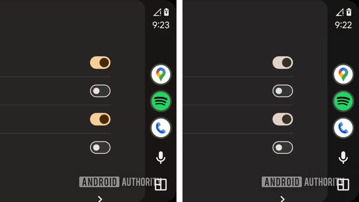 Color changes on Android Auto