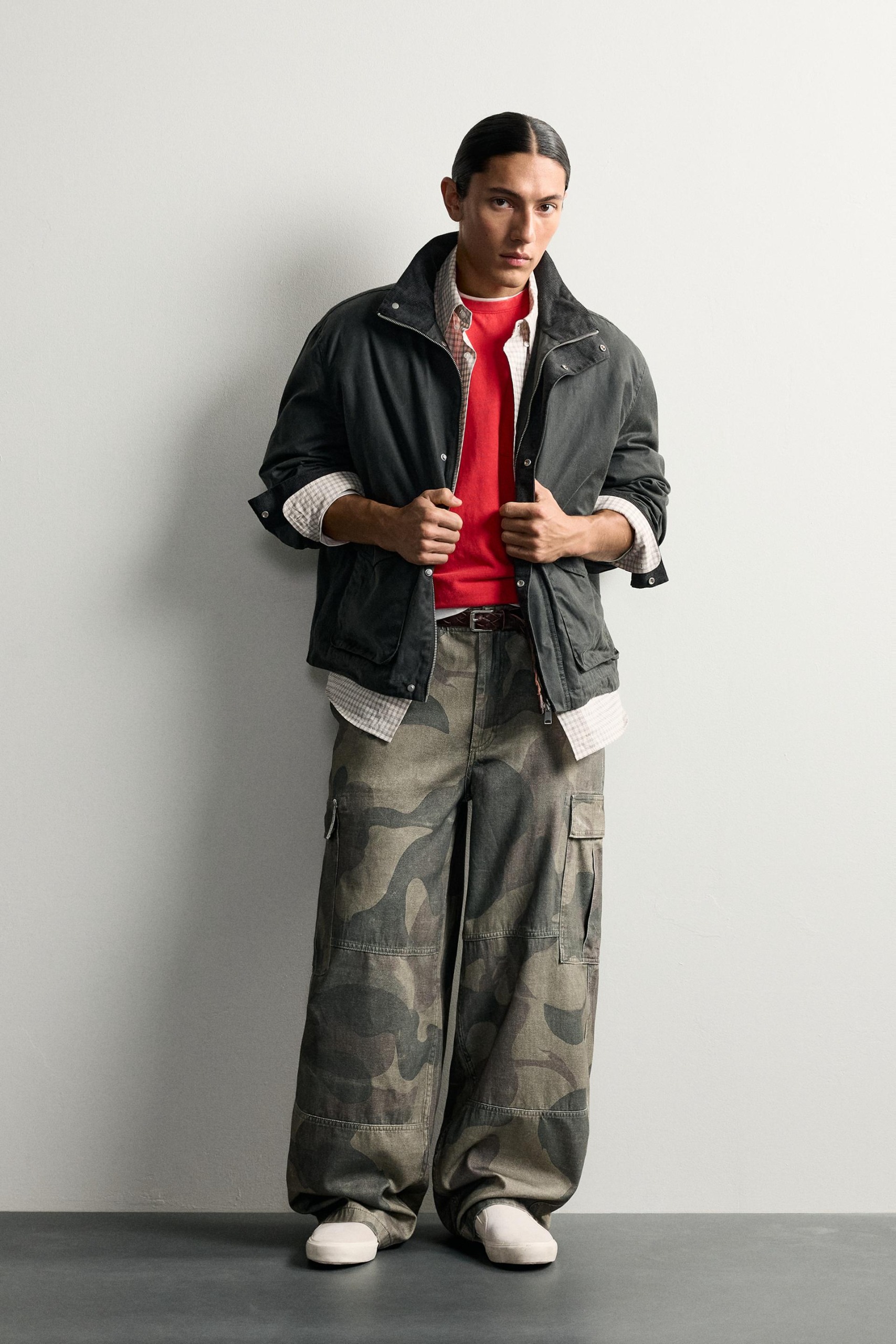Printed Cargo Balloon Fit Pants - Khaki - 29 (us 29)