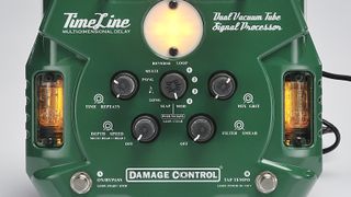 Close up of the Damage Control TimeLine delay pedal