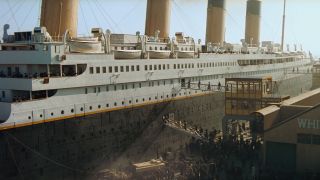 Titanic ship docked in 1997 movie