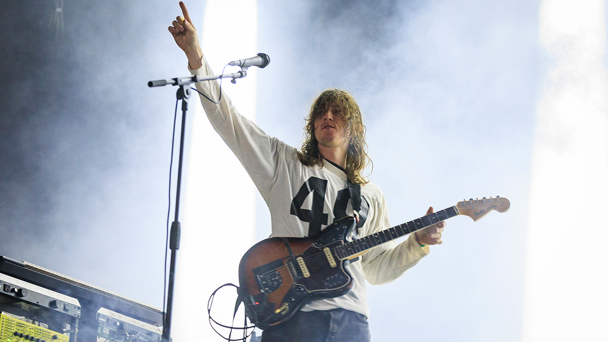 Mk.gee, aka Michael Todd Gordon, performs on stage at the Oyafestivalen on August 09, 2025 in Oslo, Norway