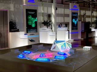 Leviathan developed an abstract projection-mapped installation to help a wide range of customers envision the ways Jabil’s expertise throughout its entire digital manufacturing process might specifically address their needs.