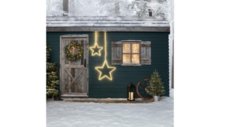 A set of two star-shaped Christmas lights from Lights4Fun, some of the best Christmas lights for 2021