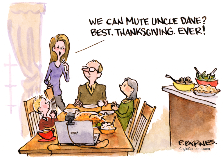 Editorial Cartoon U.S. COVID Thanksgiving