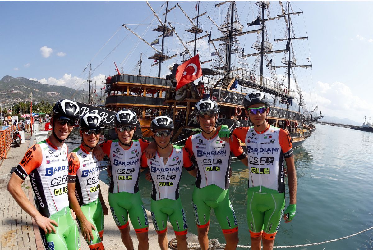 The Bardiani-CSF squad in Alanya