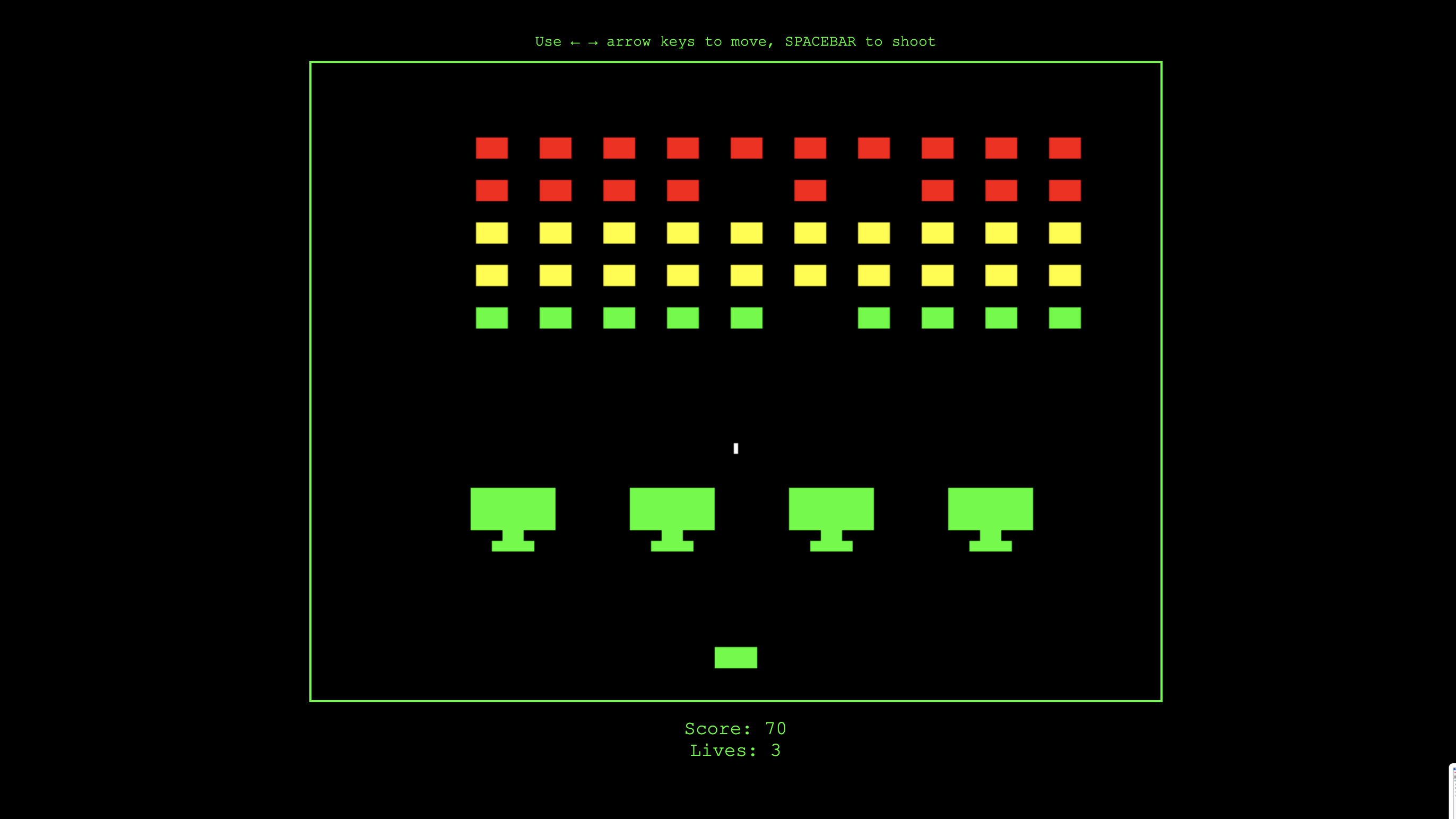 Space Invaders-style game.