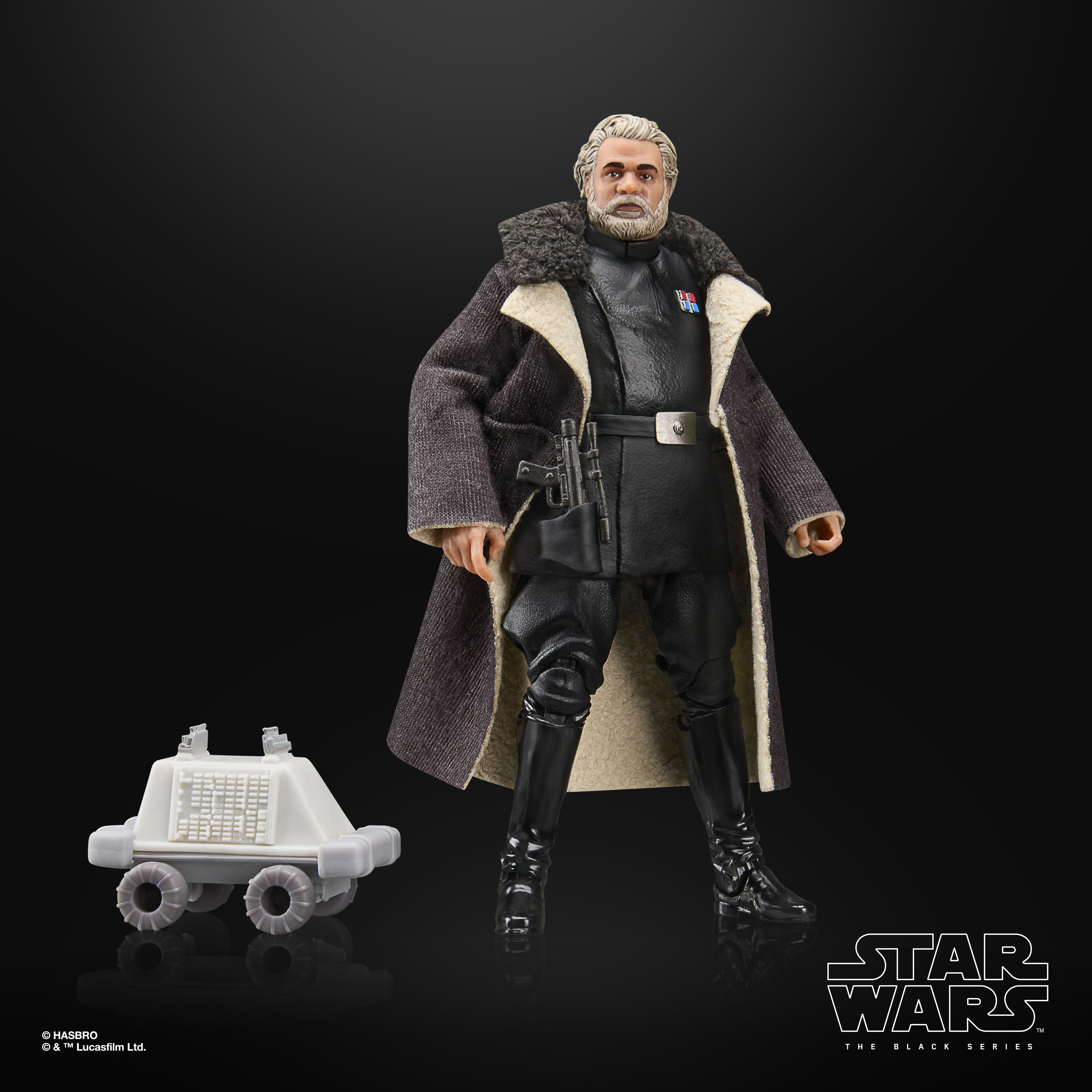 Star Wars action figure and accessory against a plain background