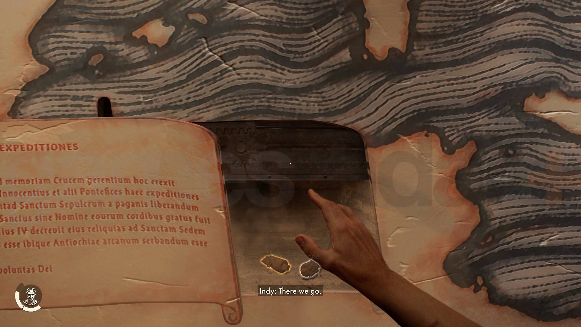 Indy DLC map mural puzzle