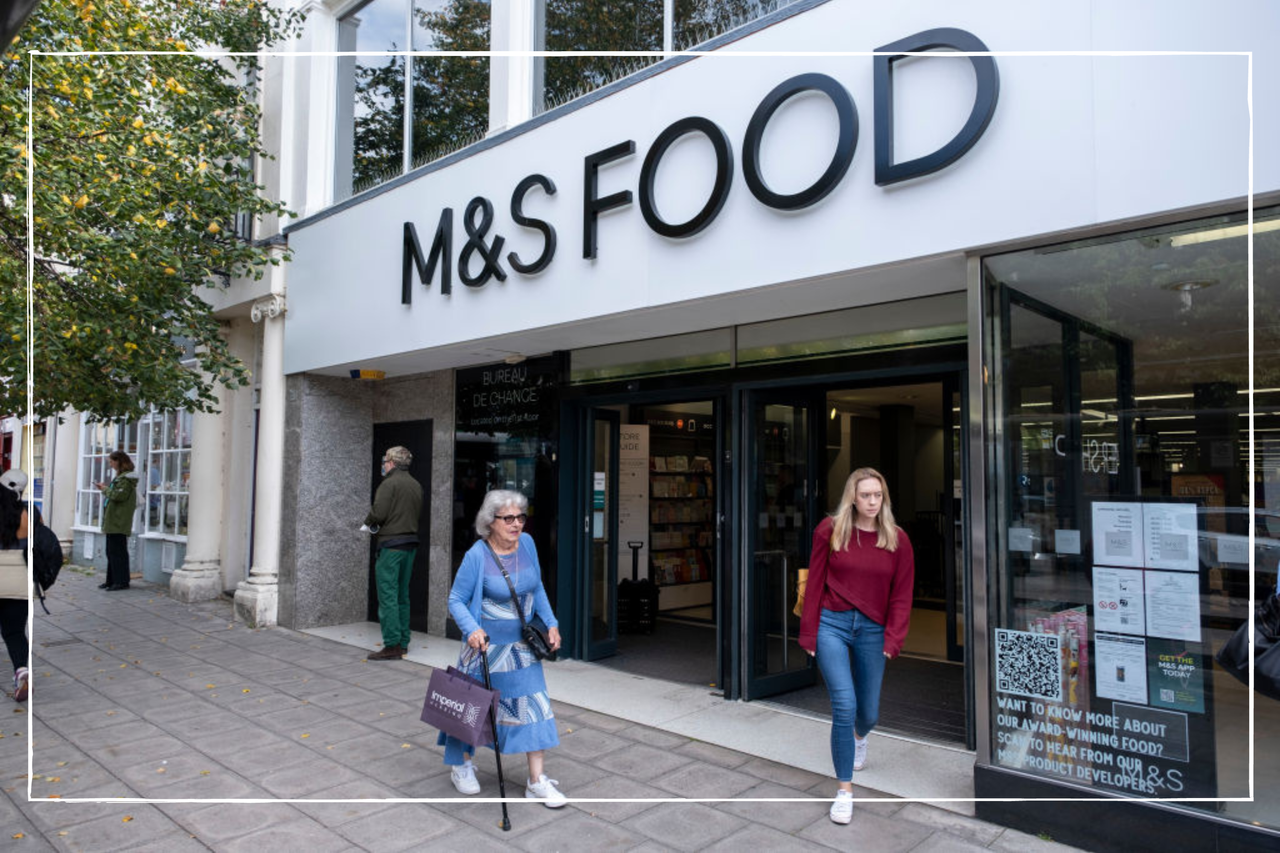 exterior of M&amp;S Food store in Cheltenham, UK