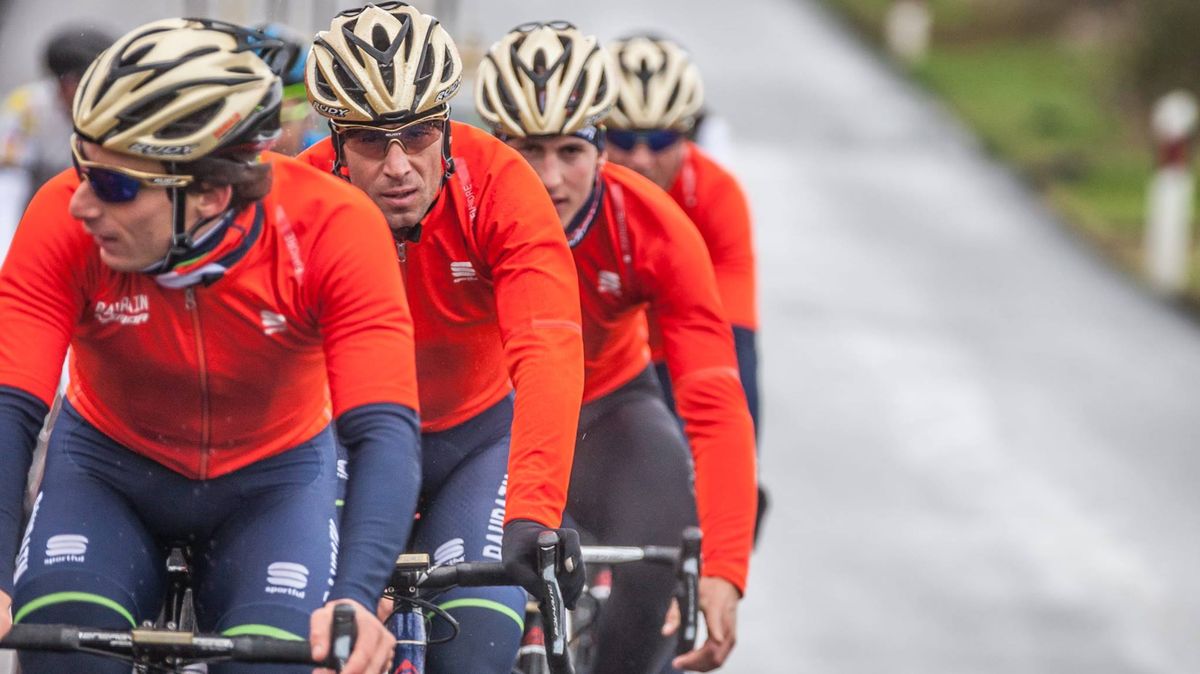 Vincenzo Nibali on a training ride