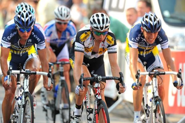 Bj&ouml;rn Leukemans (Vacansoleil), Johan Coenen (Topsport Vlaanderen - Mercator) and Frederik Veuchelen (Vacansoleil)