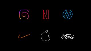 Famous logos are even more iconic when drawn with a single line