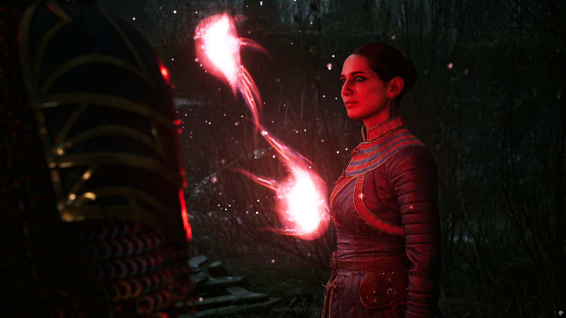 Will o' Wisps surround Lacra in The Blood of Dawnwalker
