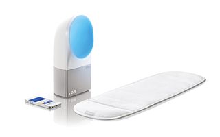 The Aura is made up of two main pieces: a sleep sensor, and a bedside device that connect to the iPhone