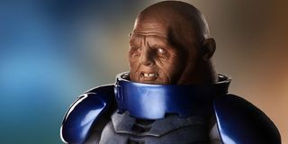 Doctor Who Commander Strax smiles
