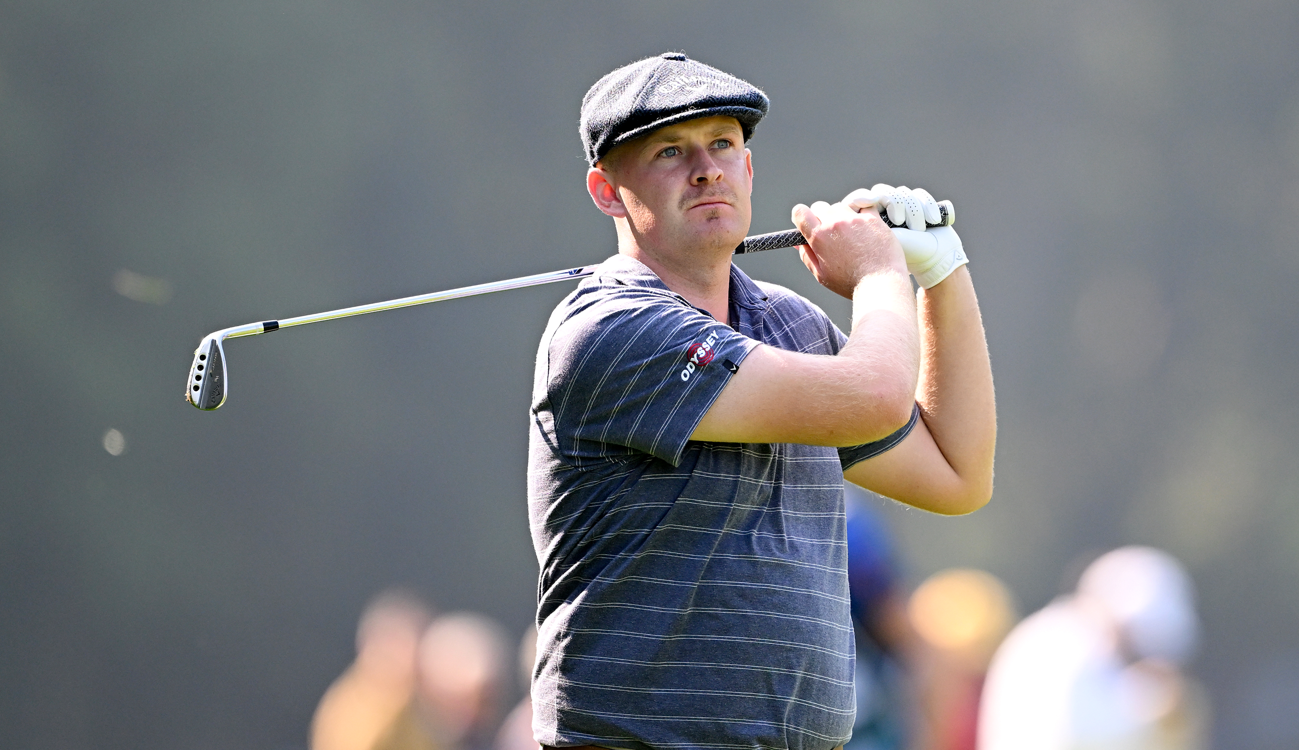 Harry Hall hits a wedge shot