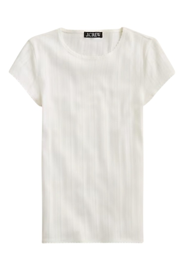 J.Crew, Pointelle Short-Sleeve T-Shirt 