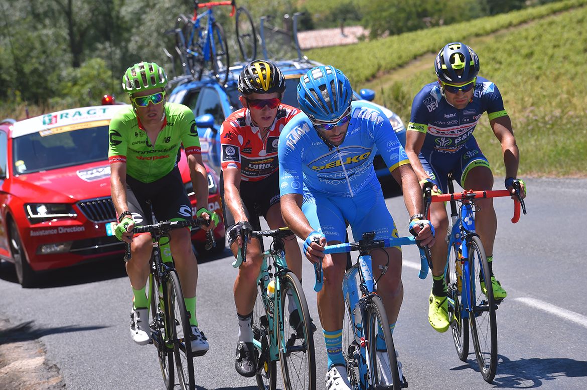 Four riders broke away