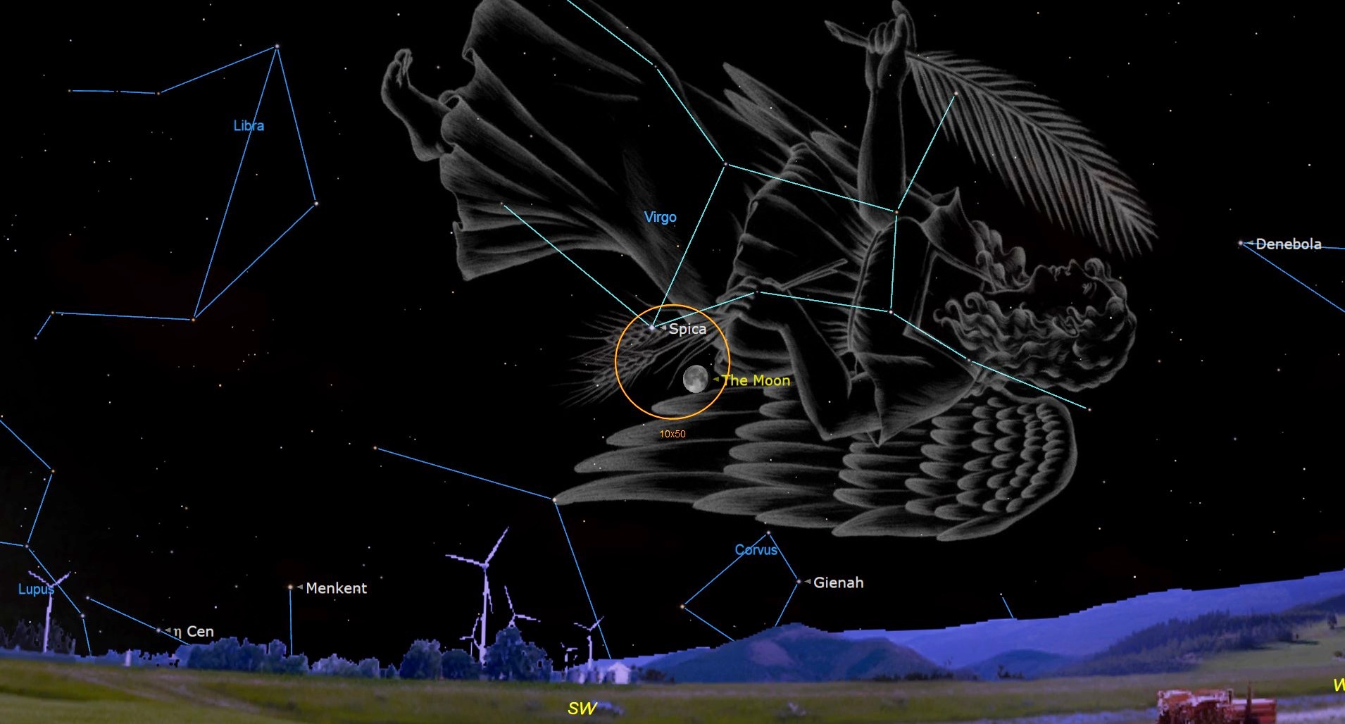 A map of the night sky.